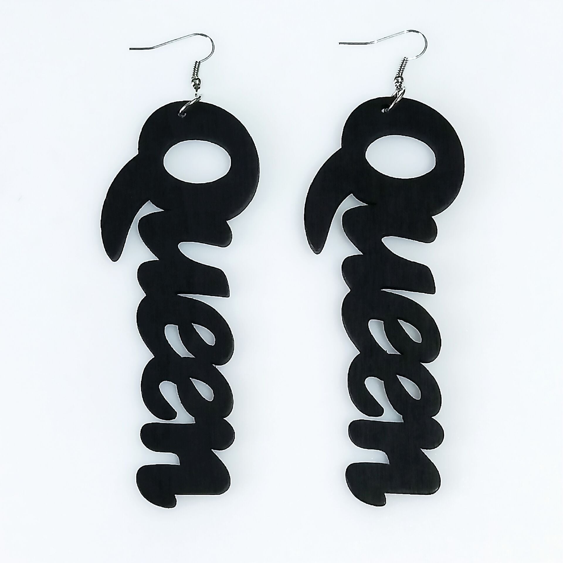 Wholesale Vintage Alphabet Wooden Earrings